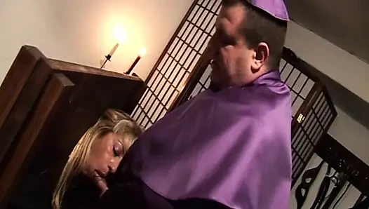 Priest Pounds Blonde Babe in Sinful Hardcore Ritual