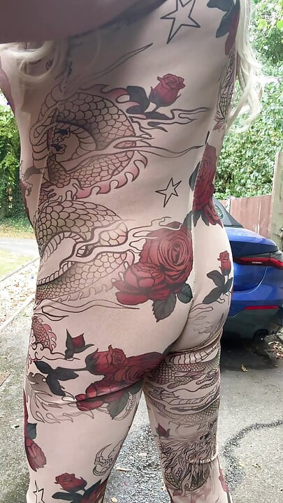 Sexy Crossdresser kellycd2022 in sexy floral see thru catsuit and heels