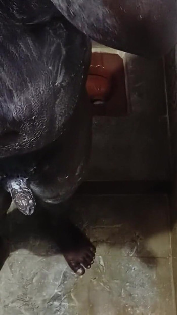 Powerful moment from "shower bathing and handjob cum"
