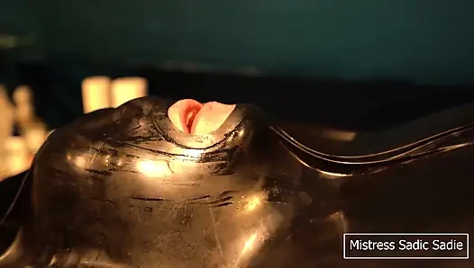 Edging in a Vacuumbed with Electro, Toys Combined with Some Hand Deepthoating and Loads of Spit.