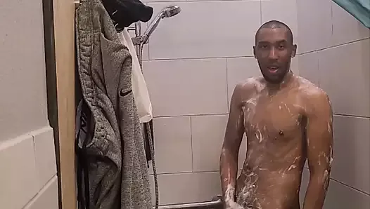 Miguel Brown full shower after hair cut video 40