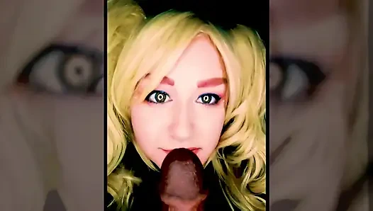 Hott Blonde Next Door Wants to Try Sucking on Your Big Black Juicy Cock