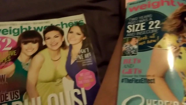Cumming on a Weight Watchers Magazine