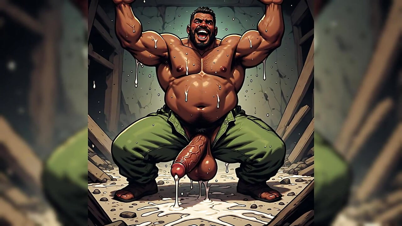 Huge Cocks Cumming Art
