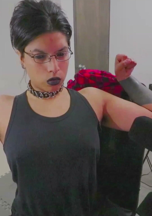 Trans Woman Latina Masturbation Cumshot Streamer Voyeur Goth Muscle