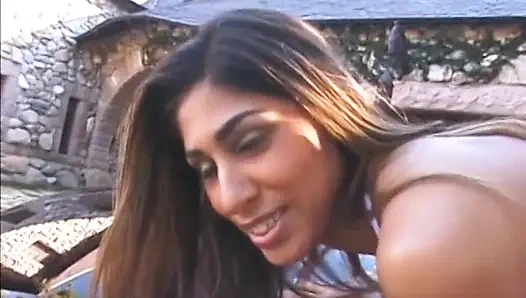 Anally Drilled Babes Enjoying Facial After Outdoor Threesome Action