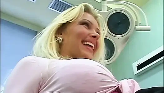 Beautiful Young Blonde with Big Tits Fucked and Cumshot on Her Ass by Gynecologist