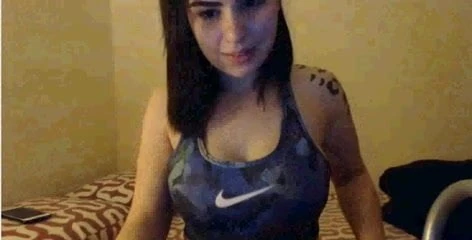 Girl with nice tits show me her  bras
