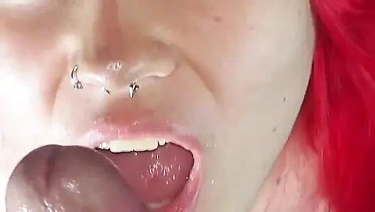 She Loves to Be Fed with Delicious Cum