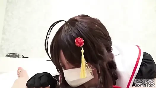 Kaizō-go, kuchiku-kan toki wa yōshanai kairaku ni mi o makase, kamera no mae de kairaku o tokihanatsu.