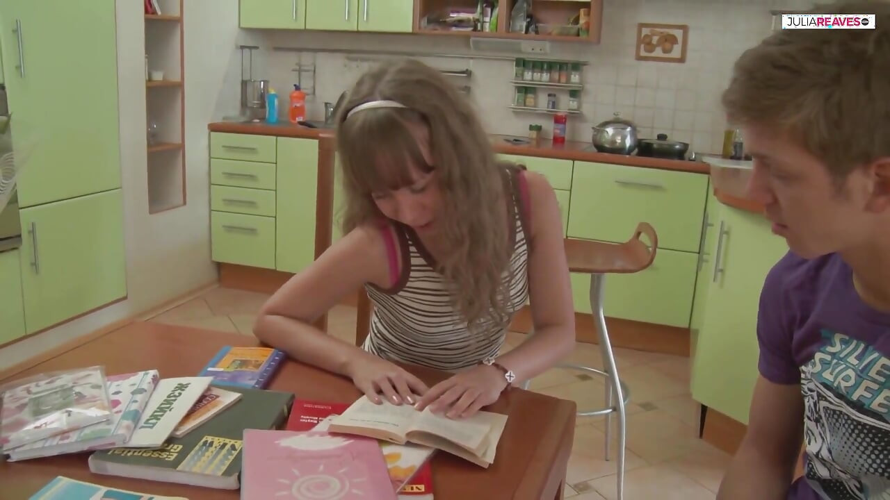 Blonde teen is fucked anal with a big cock and that's better than learning