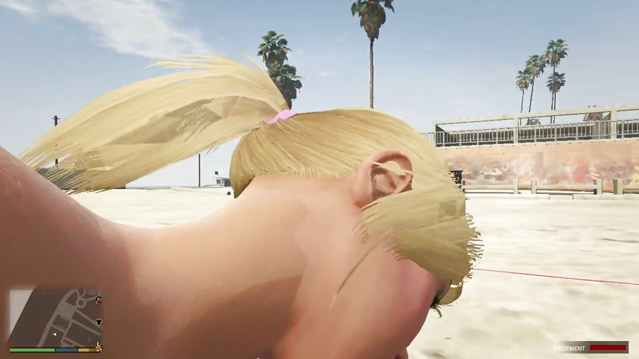 Sugar Daddy Trevor and Sugar Baby Tracey have sex in beach volleyball court