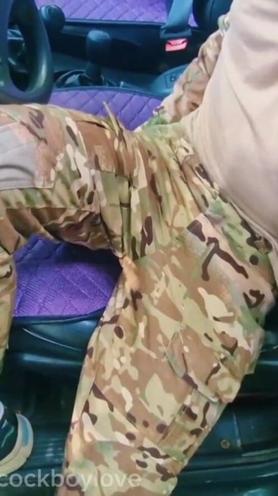 Soldiers sucked each other's dicks in public until they cummed in their mouths. | Clip 1