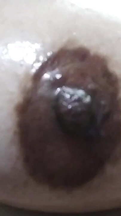 Indian Desi bhabi boobs oil show and nipples massage | Clip 2