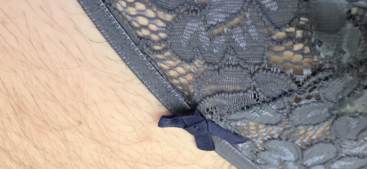 Panties jerk off cum on lace thong
