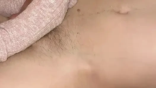 My stepbrother wanted me to cum him off with warm socks