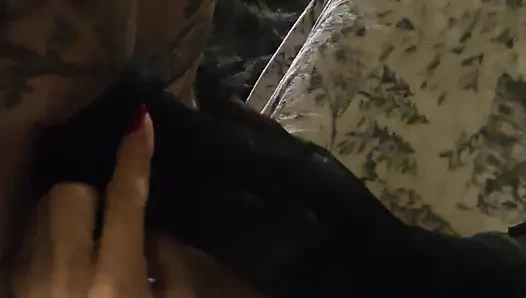 Goode Girl Nylonplay with Hubby's Cock and Balls