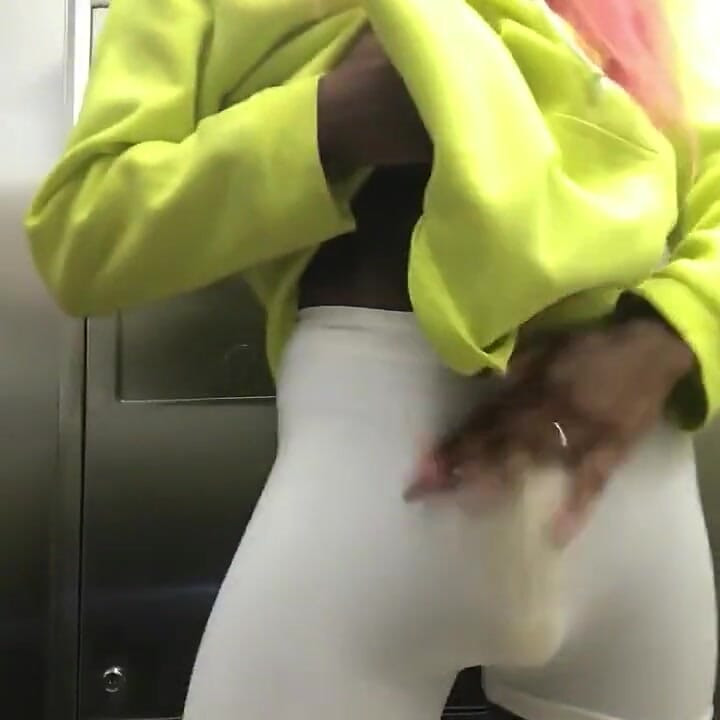 Bathroom Bulge: Showoff I whip it out when I want. Baby, you wanna chug on this leche?