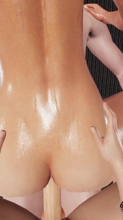Leilani's Hot Group Sex Animation - boquete para dois paus grandes, dupla penetração e gozada interna | Clipe 1