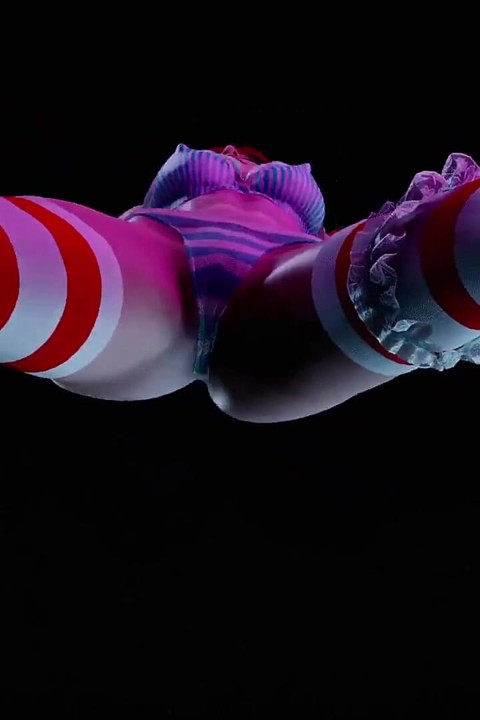 Punapäinen tyttö letit tanssii : 3D Hentai