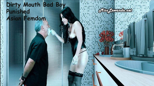 Dirty Mouth Bad Boy Punished Asian Femdom