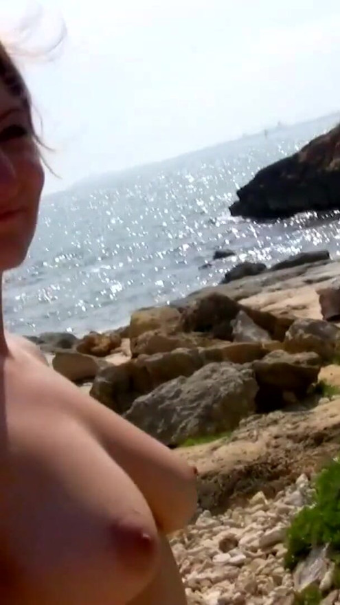 A cute runner takes a break to suck a huge cock in the forest | Clip 2