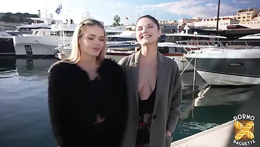 Jade and Francesca, Two Gorgeous Girls, Share a Big Cock
