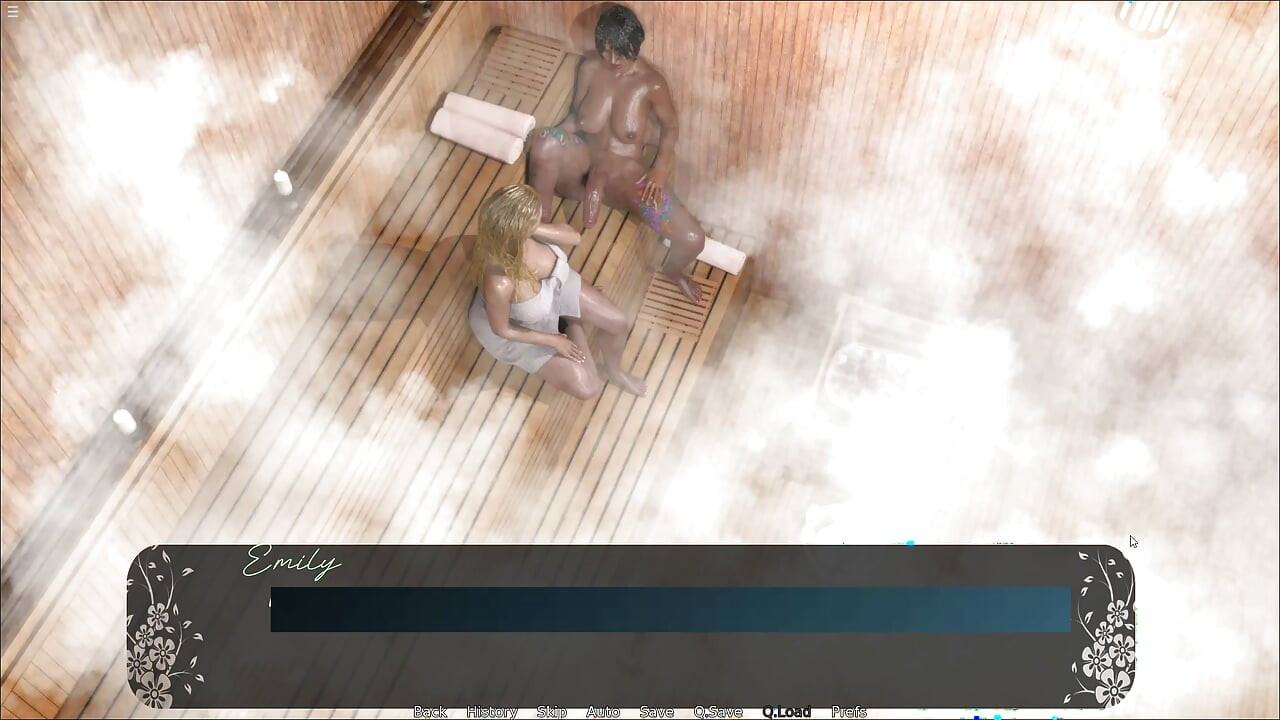 Emily Giving Footjob To Shemale Girl Huge Cock In Sauna