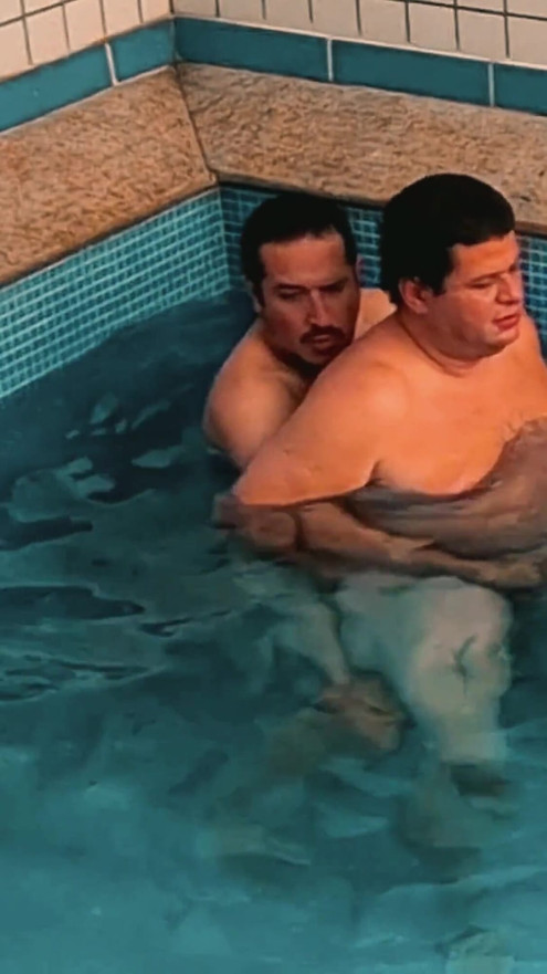Pool Fight: Bear Chubby Vs Jobber - Naked