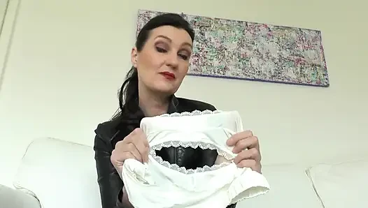 Sniff Slave Geraldine's Panties and Masturbate! Lady Victoria Valente