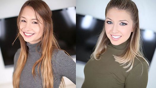 Taylor Sands & Akarra Summers zeigen ihre Körper und lutschen Schwanz