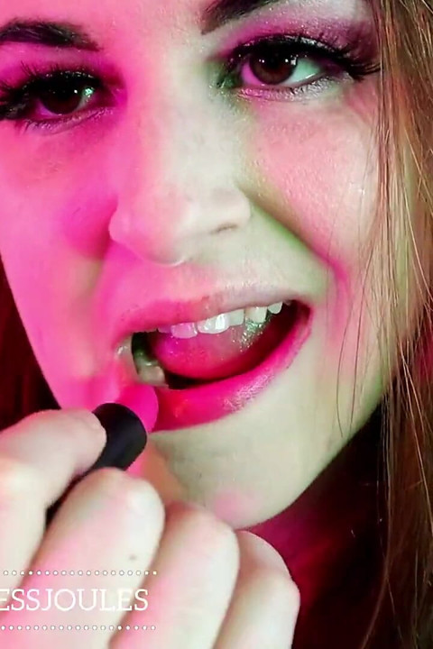 Dość różowa szminka całuje Asmr