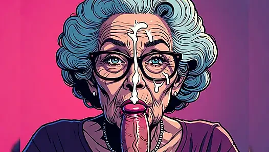 Retro-gesichtsbesamungen im cartoon-stil