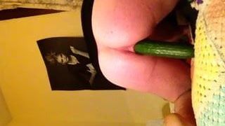 white ass riding cucumuber