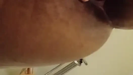 Black Girl Plays with Her Ass and Pussy and Farts While Being Fingered by Husband and Can't Help but to Piss Everywhere