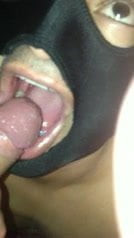 Quick cumshot for my slutty mouth