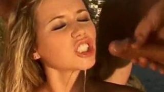 Sexy cuties love hot jizz on face