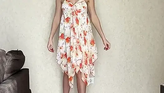 Modeling Clip in Different Dresses