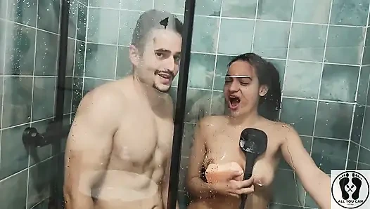 Bbg Frottage Fetish in the Shower Double Soap Massage BJ