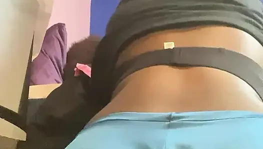 NASTY Pretty Black Ebony Girl Tasting Her Creamy Young Hairy Pussy (DIRTY TALK, MOANING & FINGERING)