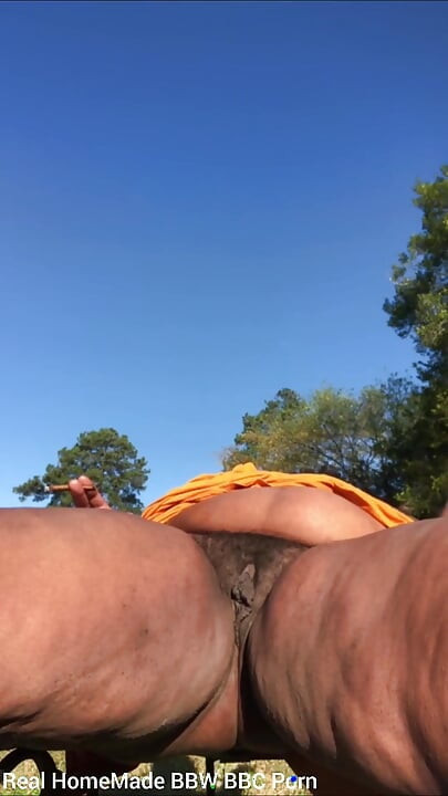 In the Middle of the Parking Flashing My Hairy Pussy
