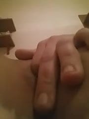 my wife touch her pussy after creampie