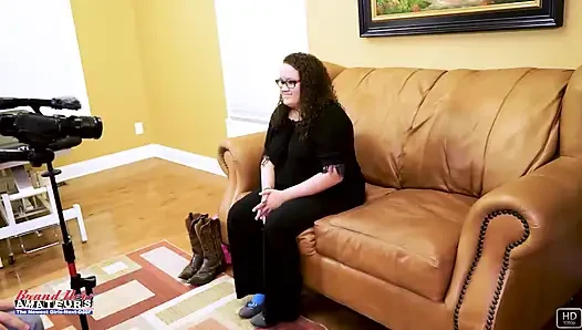 Brunette Harper B's Audition Throat Wet Rim Swallow!