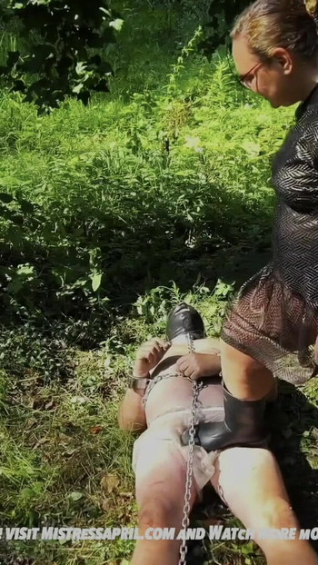 Memorable moment from "Dominatrix Mistress April - Slave fucks Slave under my command !"