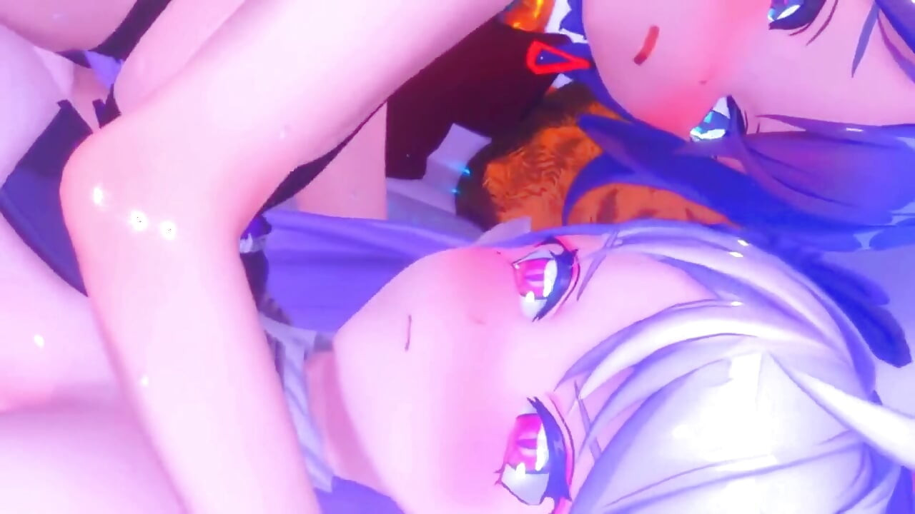 Zenless Zone Zero - Belle och Vivian FFM trekant två slampor En kuk - 3D Hentai Animationer