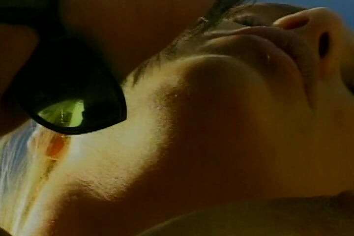 Perfect blonde babe gets a facial after outdoor fuck by the pool