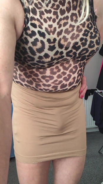 Emotional moment from "Holly's skirt bulge and panty play"