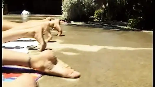 Lucky Stud Gets His Hard Cock Sucked by Two Chicks