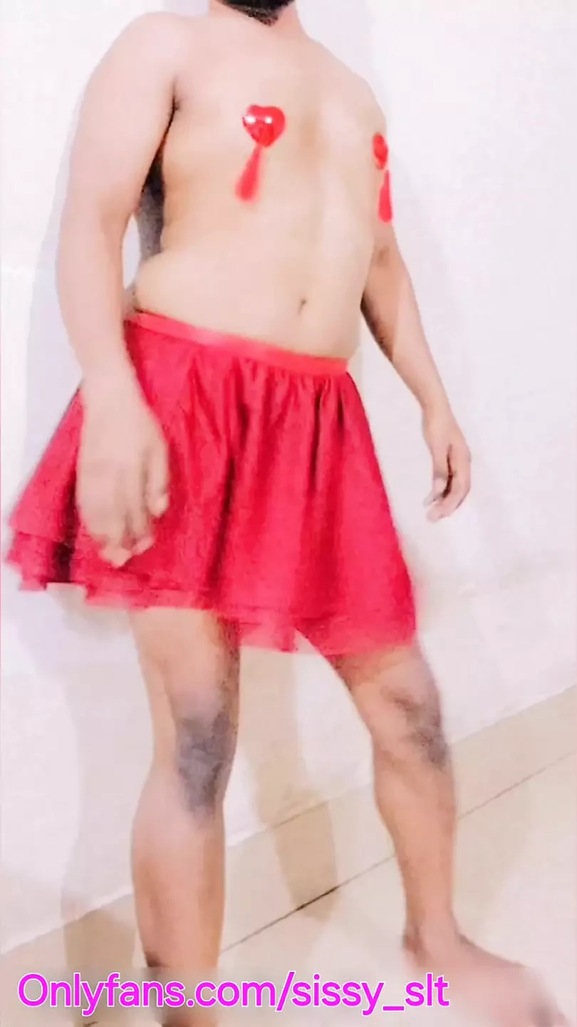 Permanent caged sissy bath and naked dance