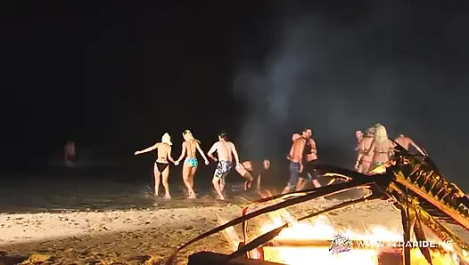 Blonde Milf Gets Intimate Outdoors with Bald Muscular Stud